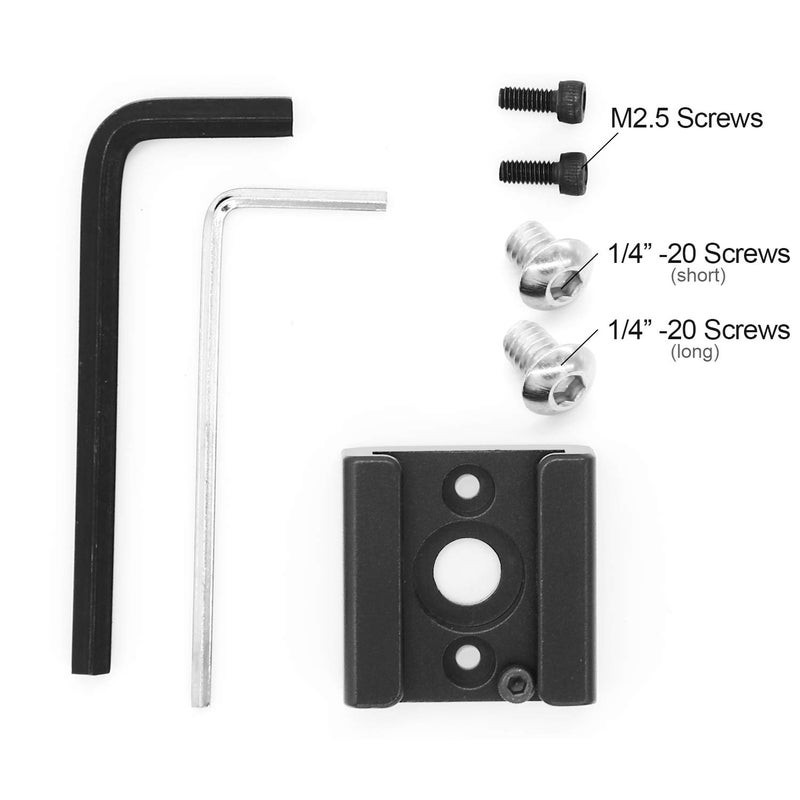 Anwenk 2 Pack Cold Shoe Mount Adapter Cold Shoe Bracket Standard Shoe Type with 1/4" Thread Hole for Camera DSLR Flash Led Light Monitor Video and More - Image 5